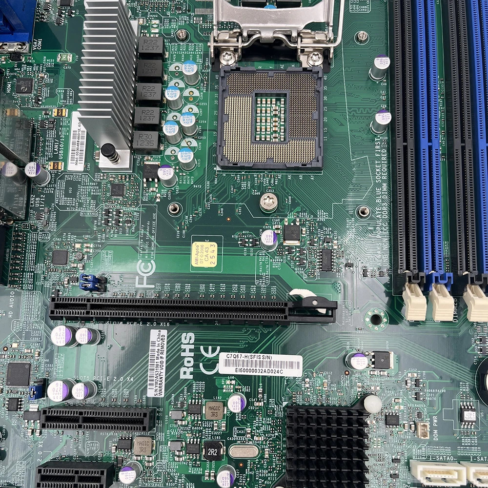 Supermicro C7Q67-H 임베디드 데스크탑 마더보드 대 코어 i3 i5 i7 시리즈 LGA1155 DDR3-133Hz용