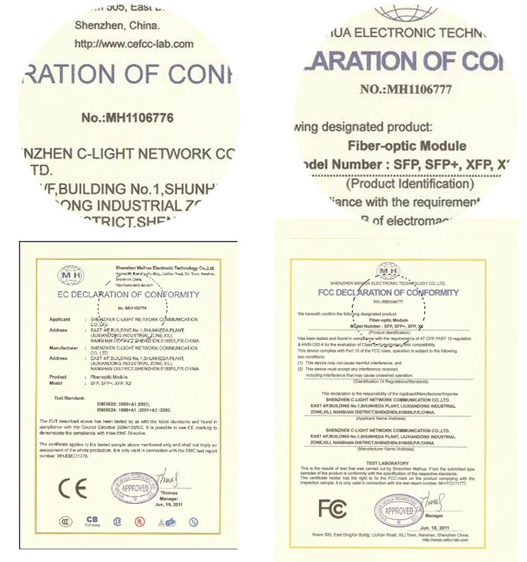 C-LIGHT CL400GQDDDR4S 400GBase QSFPDD 400G 1310nm DR4 500m 데이터 센터 솔루션 트랜시버 모듈