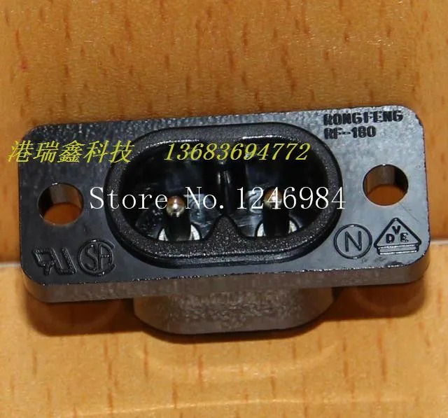 SAAC 콘센트 AC 전원 커넥터 소켓 검은 귀 시트 RF-180 잭 WINFOONG--100PCS