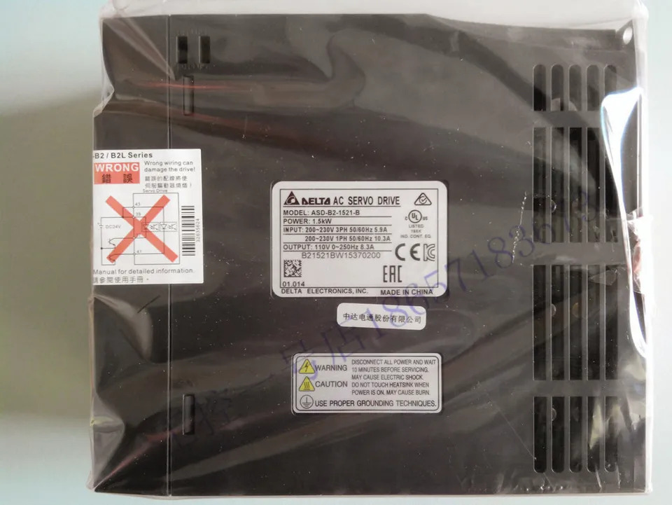 오리지널 대만 델타 서보 드라이브 ASD-B2-1521-B B2 시리즈 1.5KW