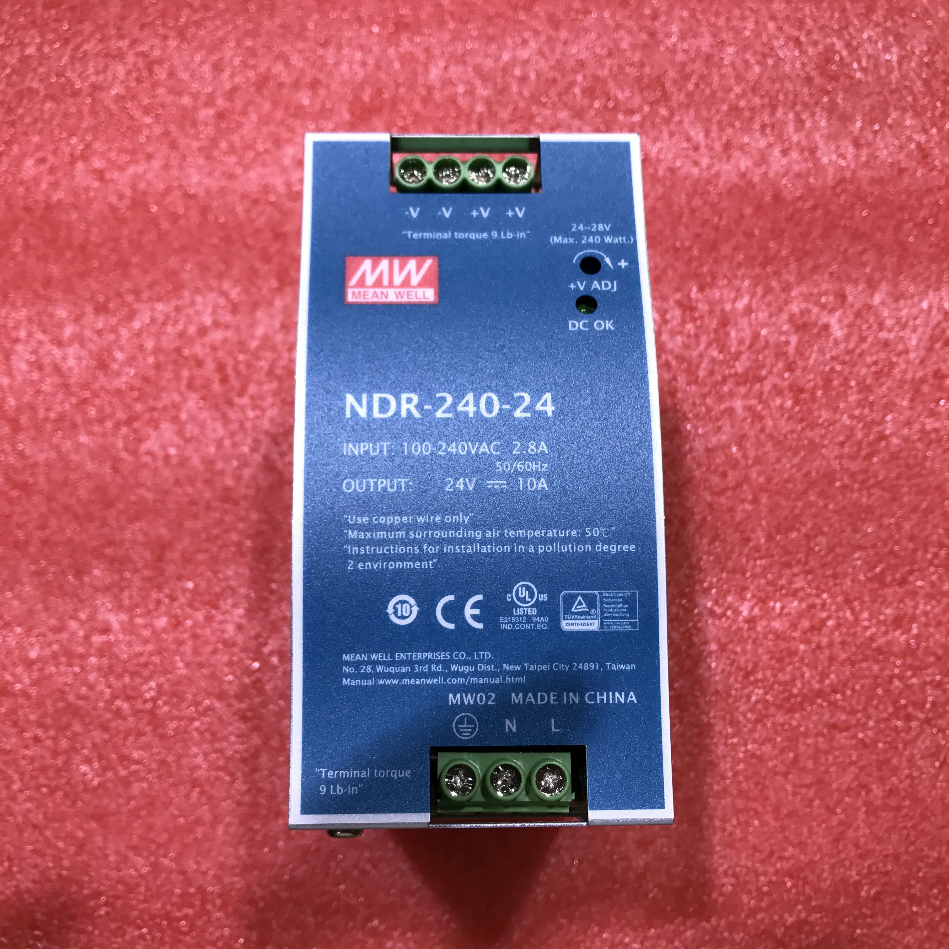 MEAN WELL NDR-240 NDR-240-24 NDR-240-48 240W 단일 출력 산업DIN 레일 시리즈