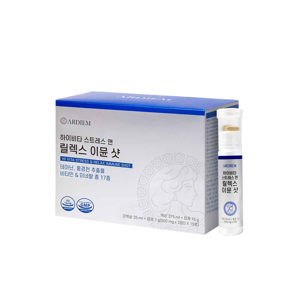 아르디엠 하이비타 스트레스 앤 릴렉스 이뮨 샷 15개입, 1개 - 상품 이미지
