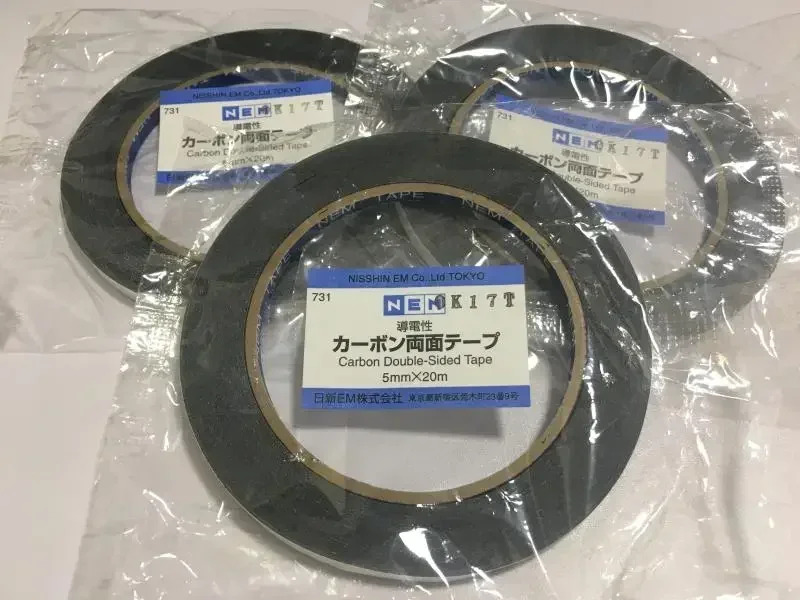 일본 NEM 731 테이프 SEM 양면 탄소 전도성 732 전현미경 소모품 5mm x 20m