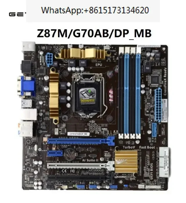 Getmycom 오리지널 M- 마더보드 Z87M G70AB DPMB LGA1150 Z87 DDR3