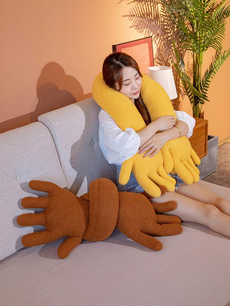 손모양 베개 대형 인형 플러시 선물 봉제 바디필로우 귀여운 핸드 생일 등받이 애착 - 상세 이미지 5