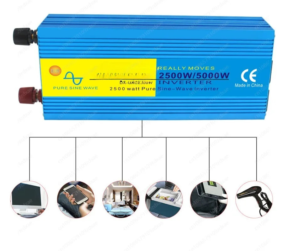 LED 디스플레이 인버터 순수 사인파 변압기 전압 변환기 12 220 전력 자동 DC 12V-AC 220V 2000W 3000W 4000W