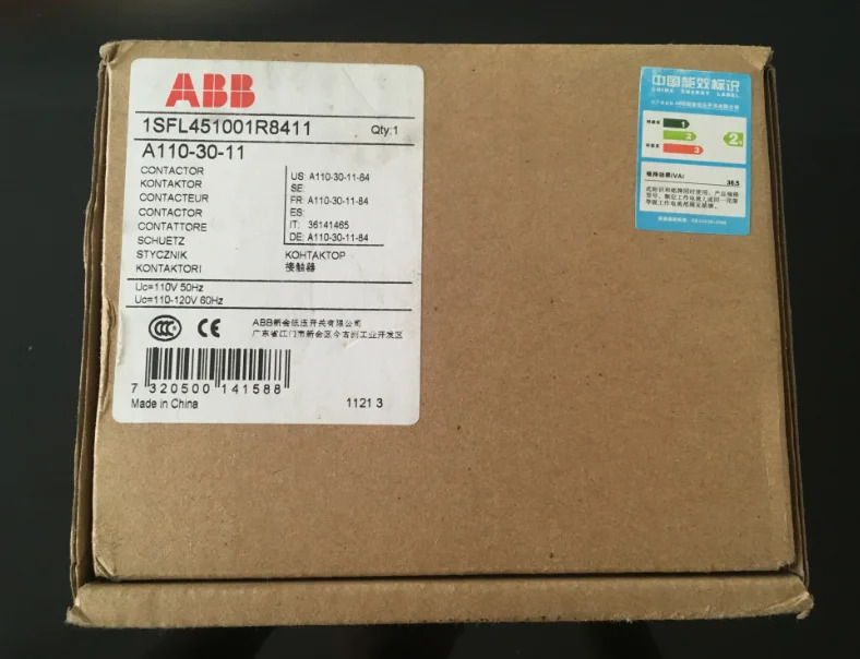 오리지널 ABB AC 접촉기 A110-30-11 AC24V AC110V AC220V 신