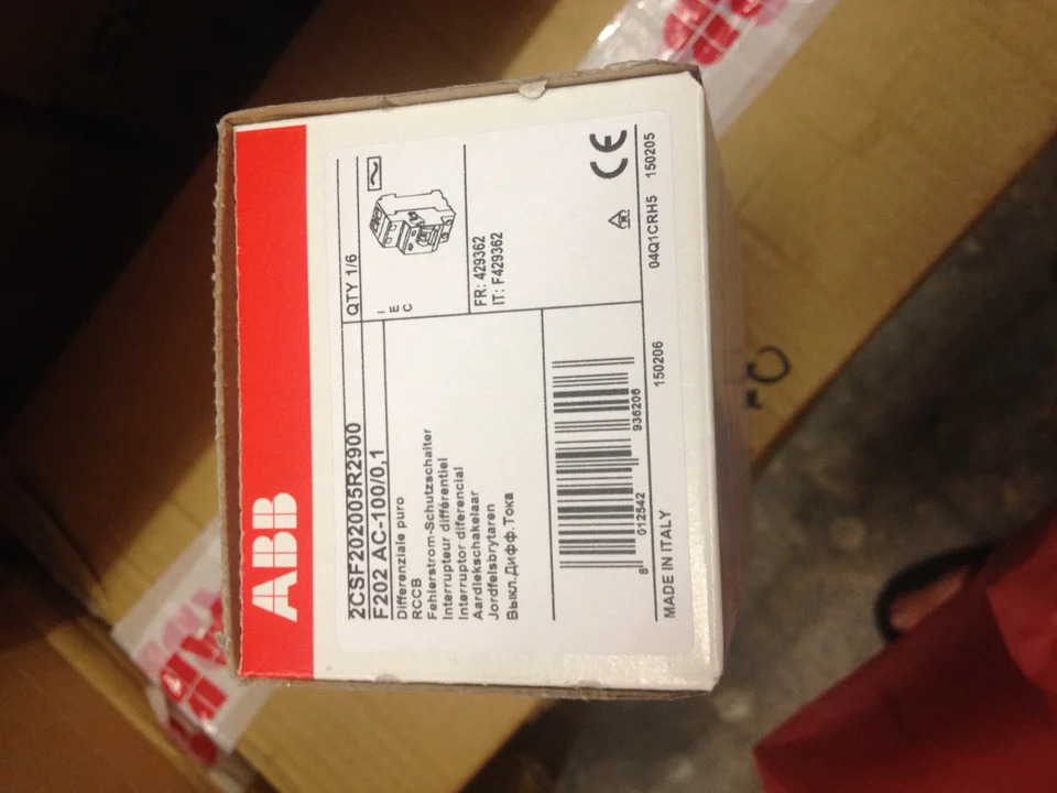 오리지널 ABB 전자기 누출 보호대 F202 AC-100/0.1 이탈리아