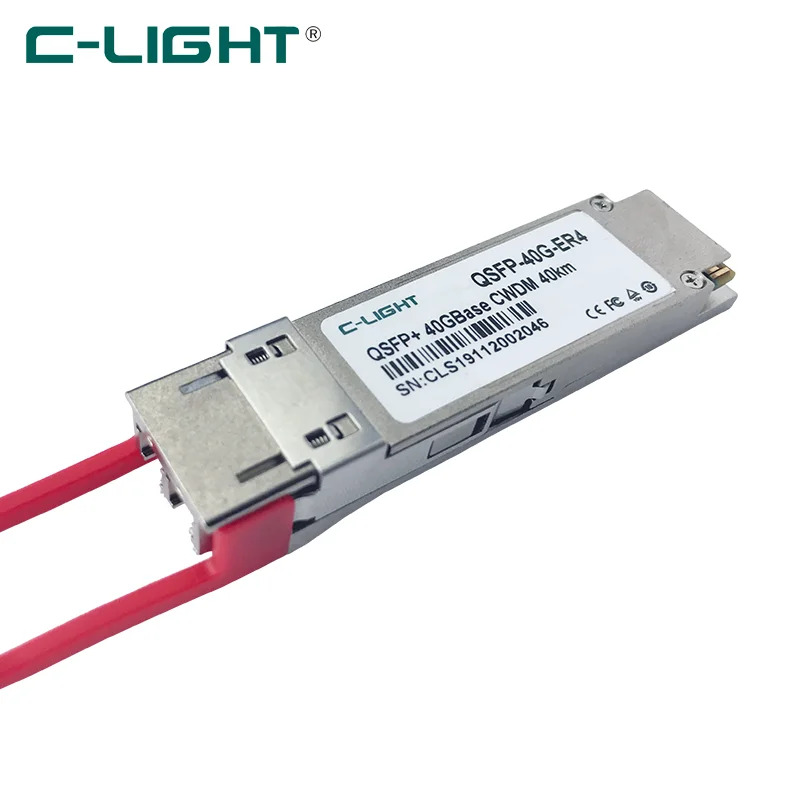 C-라이트 QSFP-40G-ER4 40km 익스 네트워크와 호환 10335 트랜시버 SMF 1270nm 1330nm LC DOM