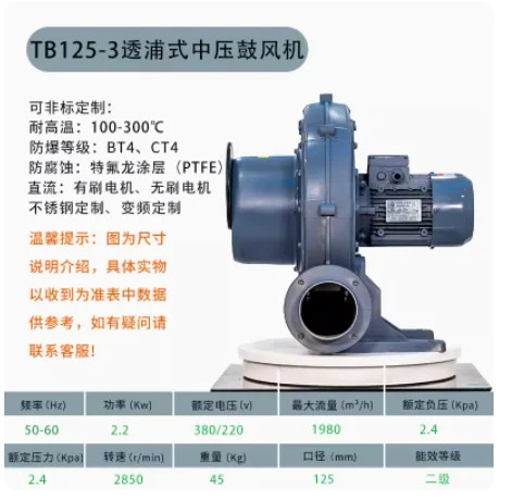 펌프 타입 중압 블로워CX-65A 220V 0.2KW CX-75SA 380V 0.4KW CX-100A 1.5KW CX-125A 2.2KW CX-150A 4KW
