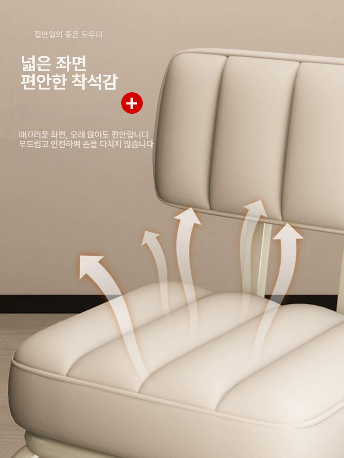 가죽 스툴 가정용 부적 심플 화장대 현관 카페 벤치 의자 교체 북유럽 원목 거실 쇼파 - 상세 이미지 4