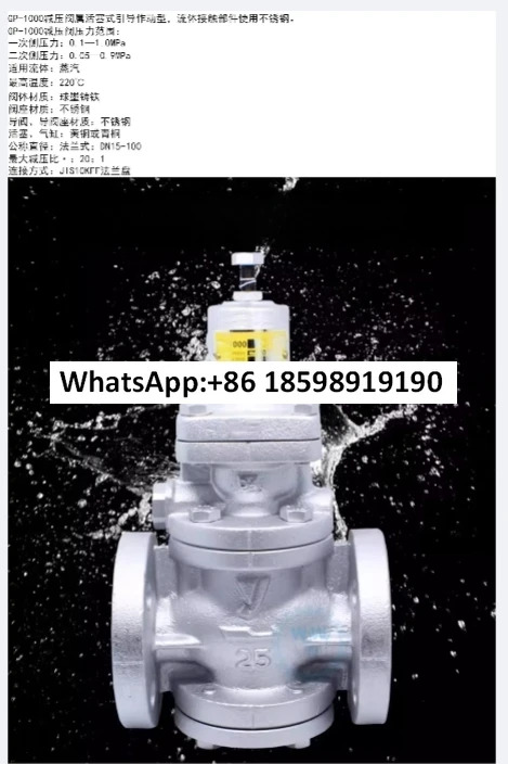 GP-1000 감압밸브 보일러 증기 조절기 2인치