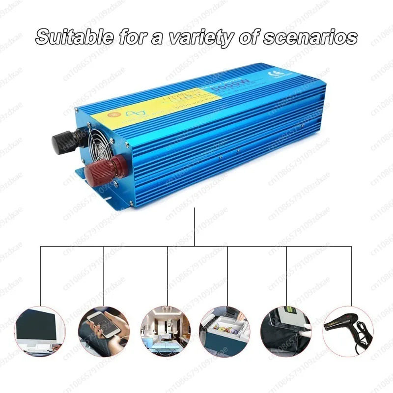 순수 사인파 전력 인버터 2000W 3000W 4000W 5000W DC 12V LED 디스플레이 AC 220V 태양광 변환기 자동차
