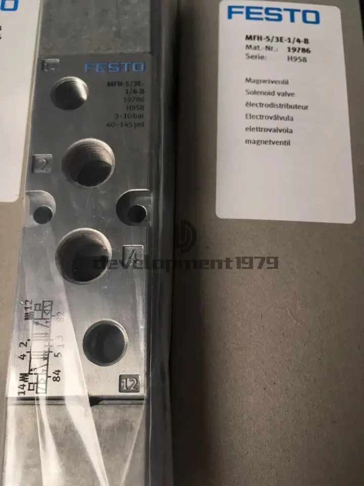 Festo 솔레노이드 밸브 MFH-5 3E-1 4-B 19786 신
