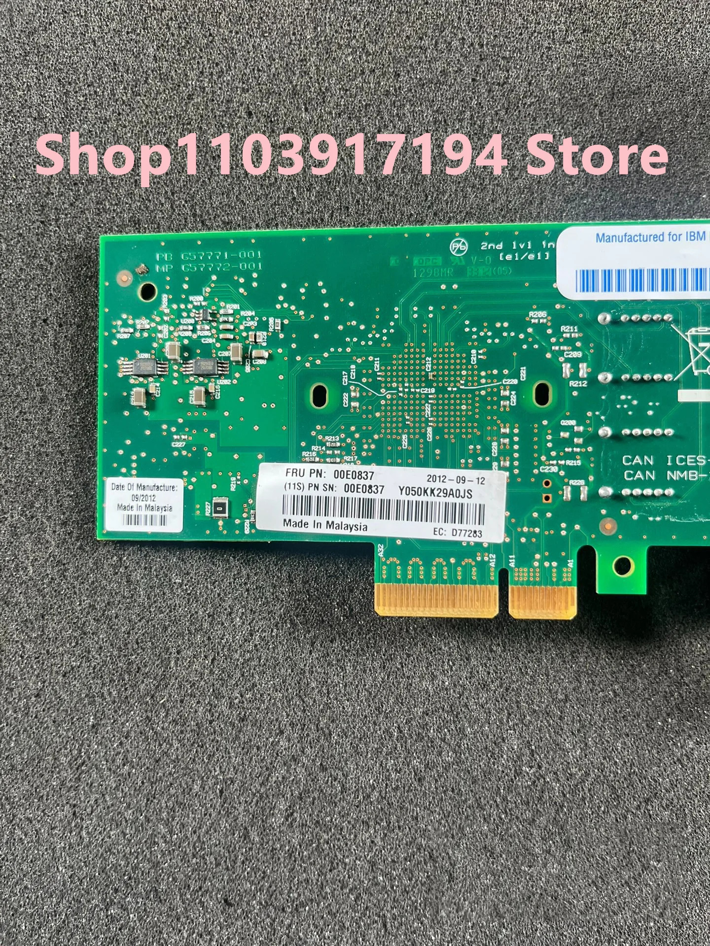 듀얼 포트 기가비트 광섬유 네트워크 카드 IBM 5768 9402PF 46k6602 00E0837