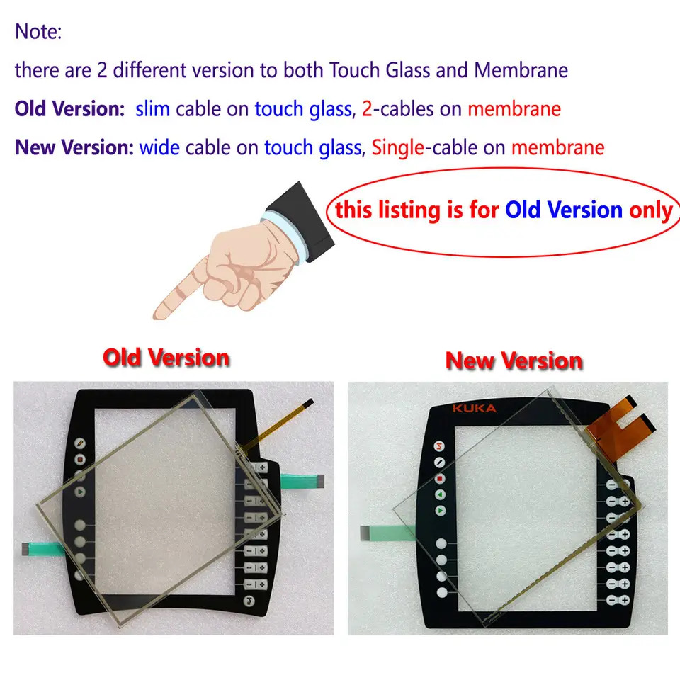터치 스크린 유리 멤브레KUKA KCP4 KRC4 400-216-801 KRC400-216-801 적합