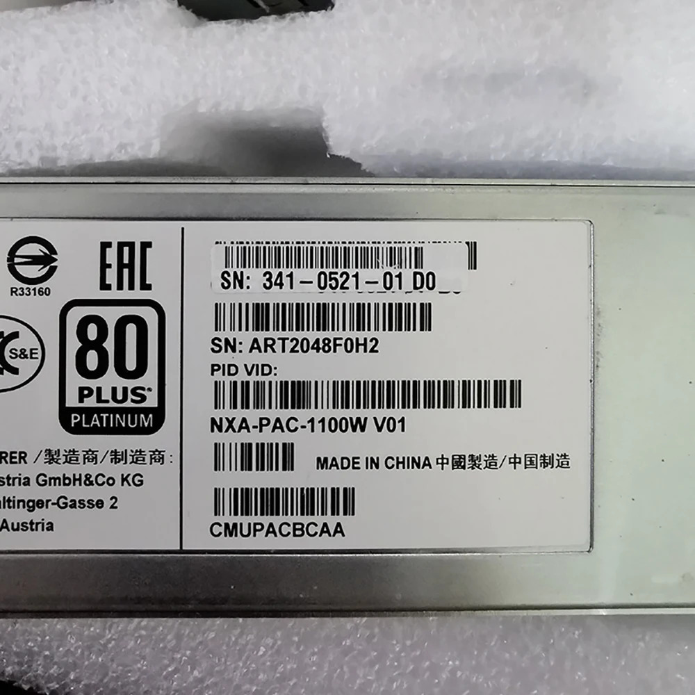 CISCO 전원 모듈 341-0521-01 NXA-PAC-1100W용
