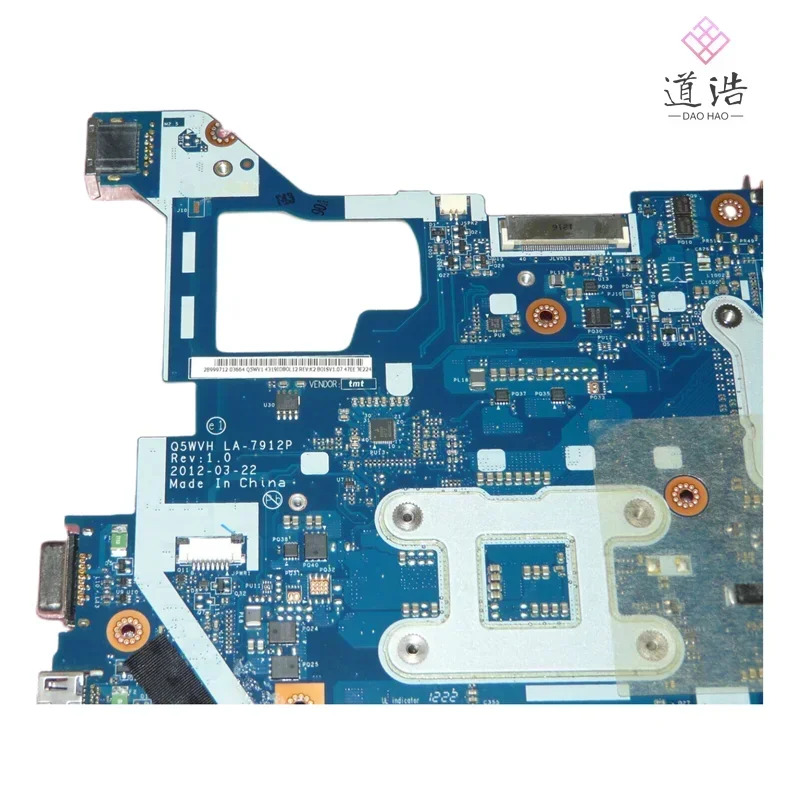 LA-7912P Acer Aspire E1-531 E1-531G V71G 노트북 마더보드 Q5WVH 620M 1GB DDR3 메인보드 완전 작동 리퍼