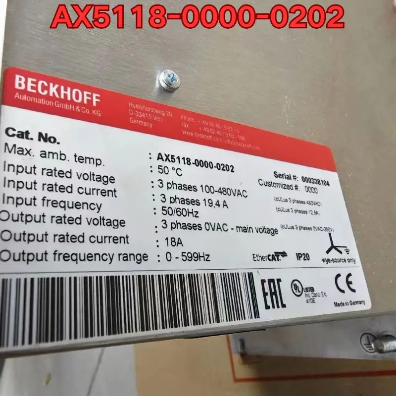 리퍼 AX5118-0000-0202 서보 드라이브작동 상태