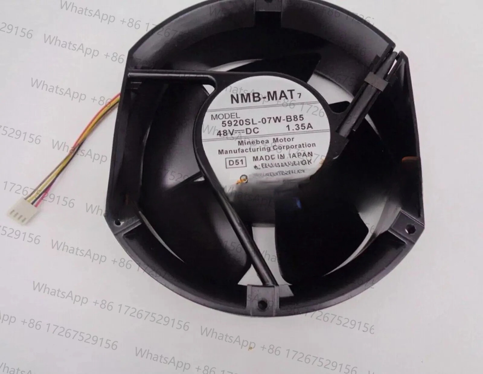 NMB-MAT 5920SL-07W-B85 DC48V 1.35A 4선 서버 냉각팬