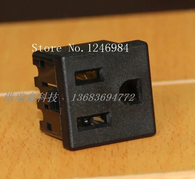 WINFOONG 미국 표준 AC 콘센트 3 개구멍 베이스 밀폐형 인클로저 카드 커넥터 소켓 RF-6001-50 개/SA