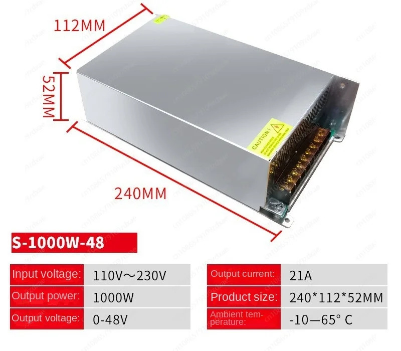 실내 조정 가능고전력 스위칭 전원공급장치 1000W-12V 24V 36V 48V DC 레귤레이터