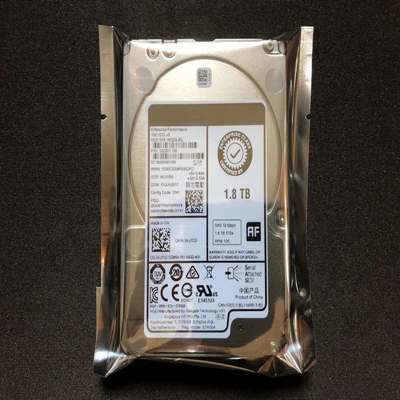 델 1.8TB SAS오리지널 HDD 2.5 인치 12 Gb/s 128MB 10K 엔터프라이즈 ST1800M0159 0JY57X JY57X 신
