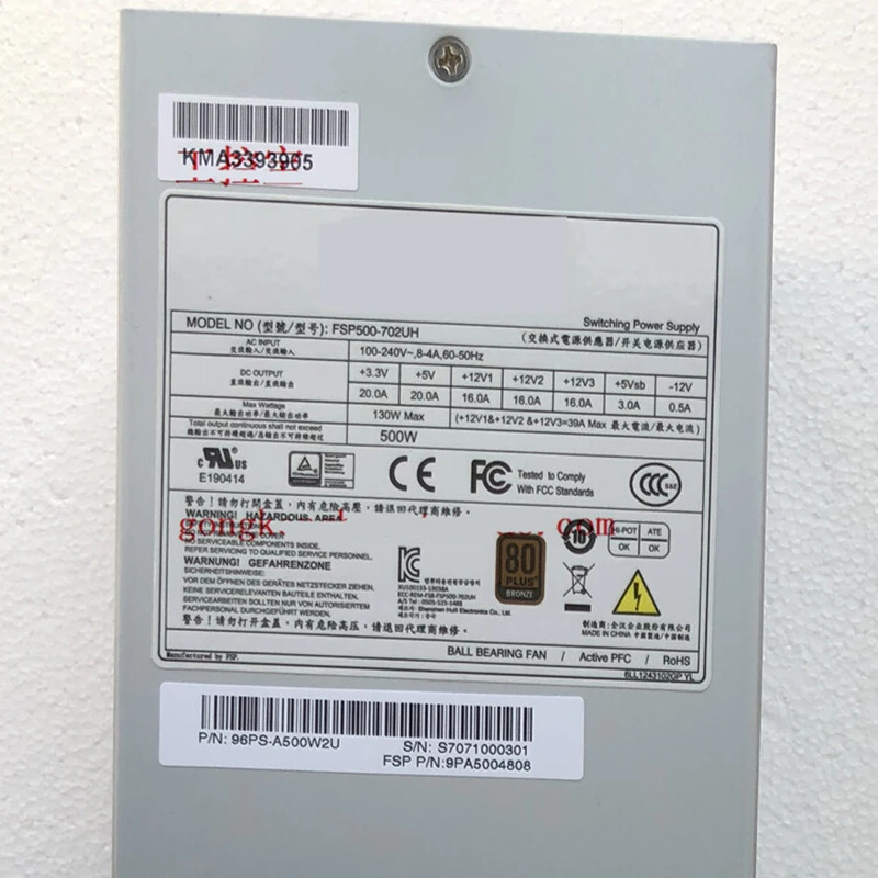 Advantech 80plus Bronze 2U PSU 전원공급장치 FSP500-702UH FSP500-702UN PS8-500U2-XE 500W 신
