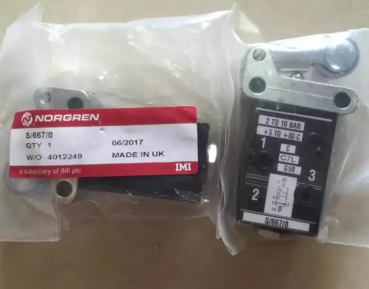 IMI NORGREN 기계식 밸브 S/666/8 S/667/8 수동 G1/8 S/666/7 S/666/108