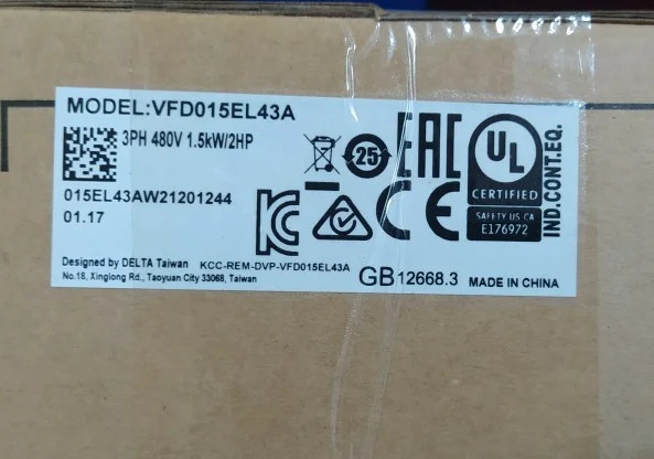 델타 인버터 VFD-EL 시리즈 VFD015EL43A 신