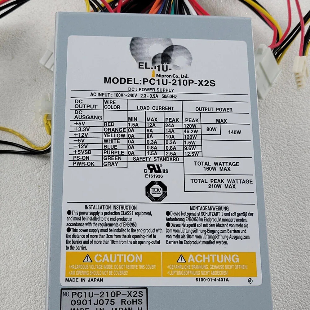 PC1U-210P-X2S 210W 산업제어 전원공급장치 Nipron용으로 작동