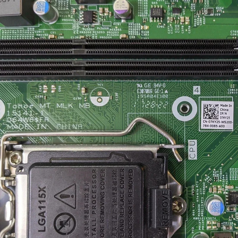 CN-07KY25 Dell Vostro 3667 3668 데스크탑 마더보드15141-1 07KY25 7KY25 LGA 1151 DDR4 메인보드 완전 작동 리퍼