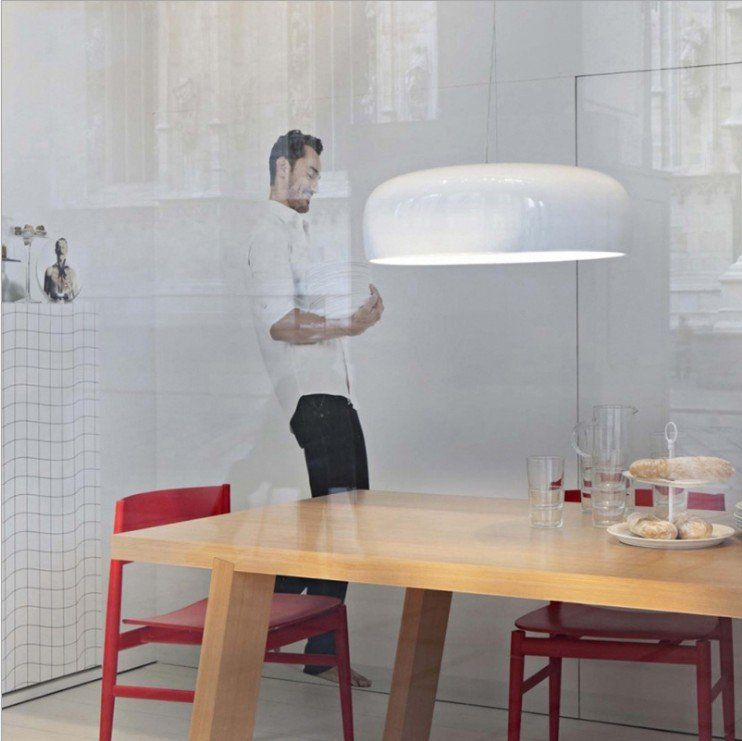 미니멀 천장등 모던 조명 식탁등 북유럽 주방등 다이닝 펜던트 48cm 화이트 풀스펙트럼 LED 광원 3색 디밍 - 상세 이미지 4