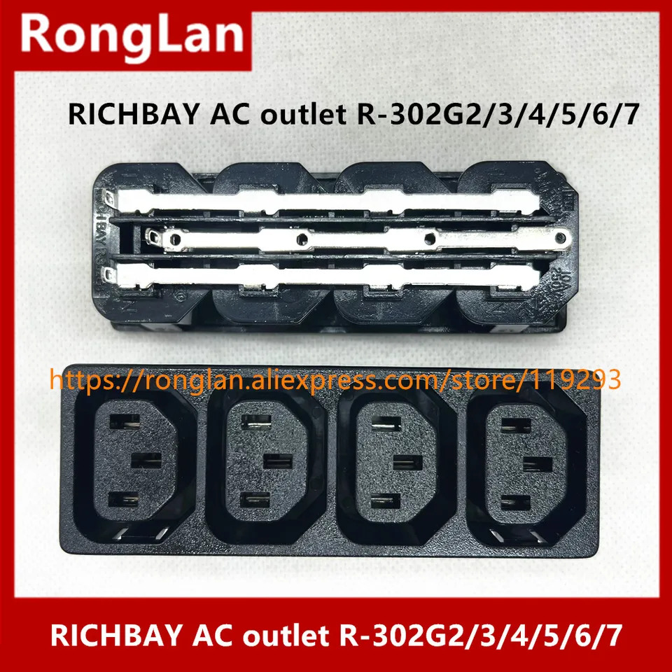 RICHBAY AC 콘센트 전원 구멍 4 조합 암 커넥터 소켓 R-302G2 R-302G3 R-302G4 R-302G5 R-302G6 R-302G7-20PCS