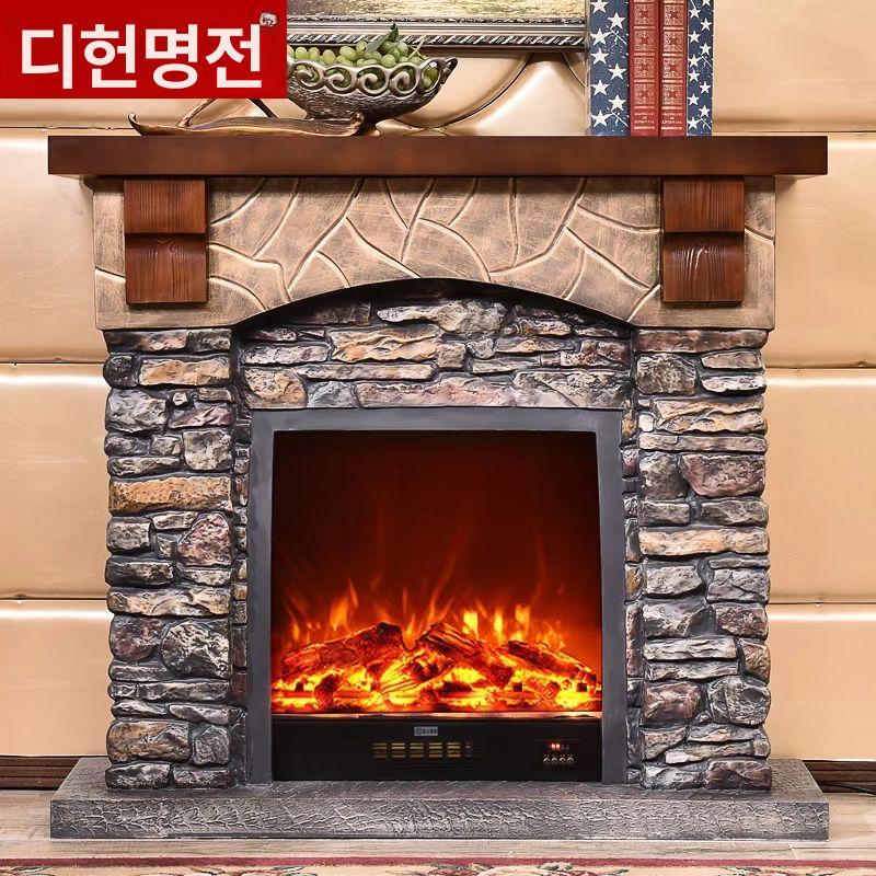 북유럽 벽난로 모형 빈티지 조명 엔틱 전시대 장식품 카페 감성 장식용 무드등 오브제 - 상세 이미지 5