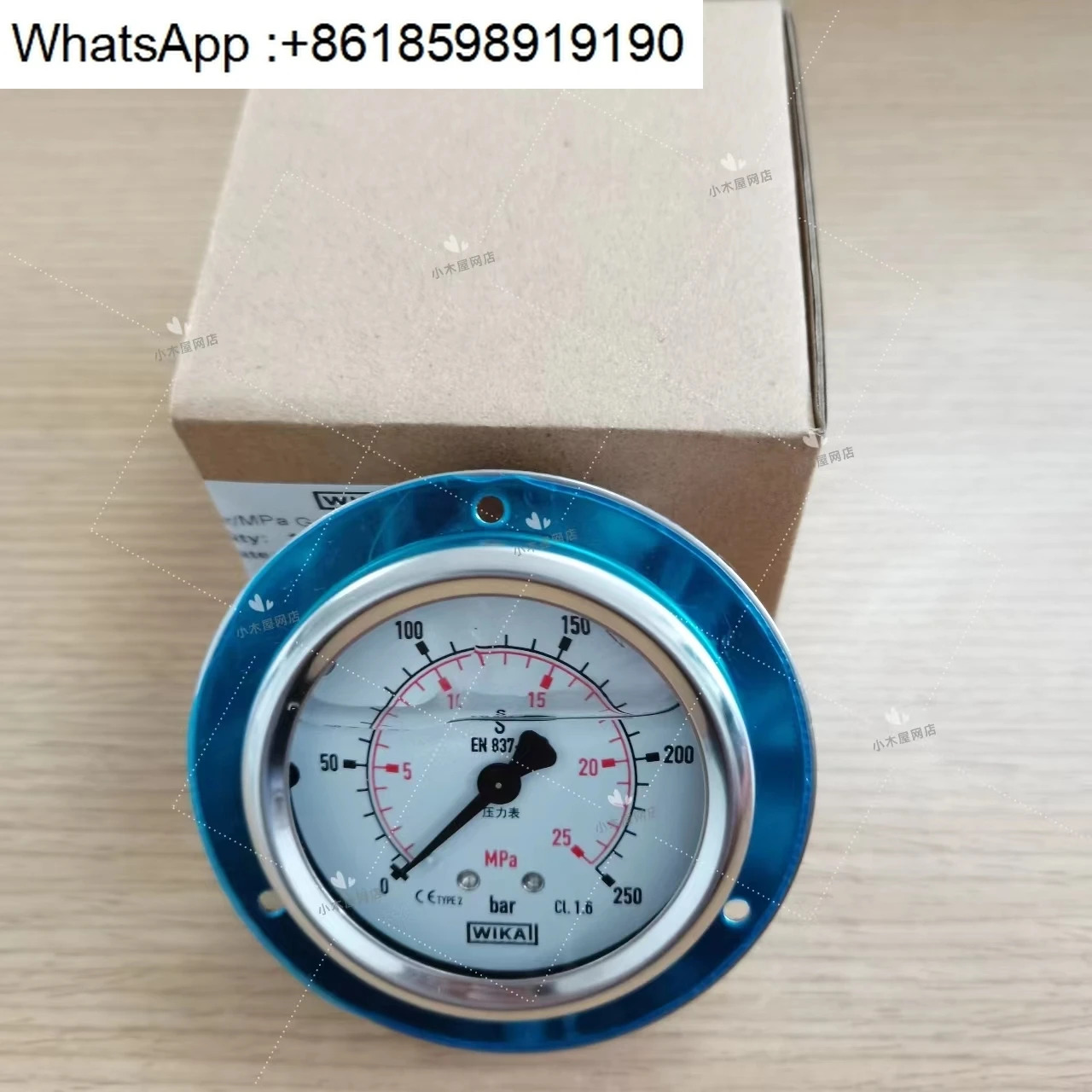 기계식 압력 게이지 213.53.063 0-25MPA 0-250bar 축 밴드 에지