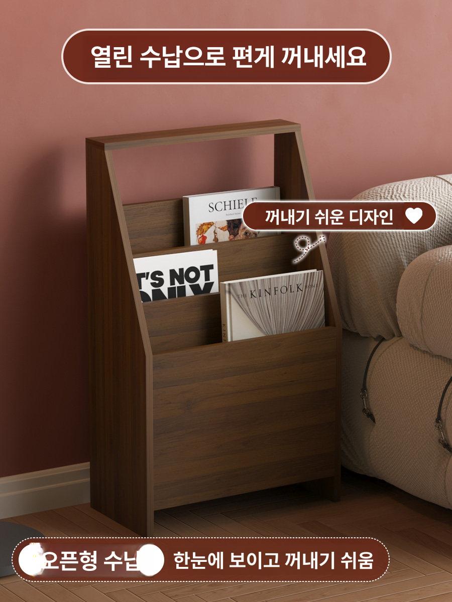 진열장 선반 책꽂이 수납장 원형 다용도 장식장 학교 서재 가정용 오브제 모던 앵글 - 상세 이미지 3