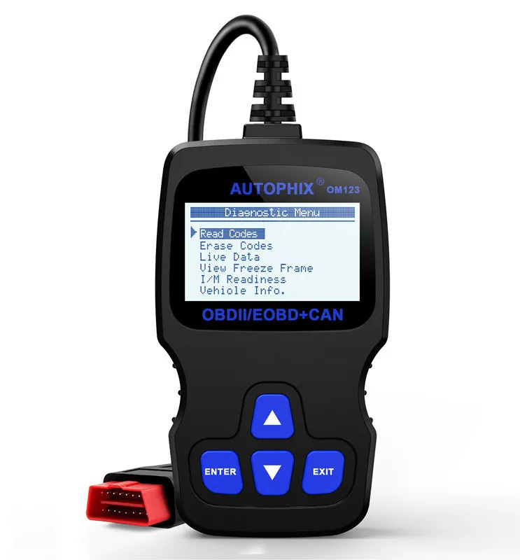 AUTOPHIX OM123 OBD2 EOBD CAN 엔진 결함 탐지기 om123 자동차 진단