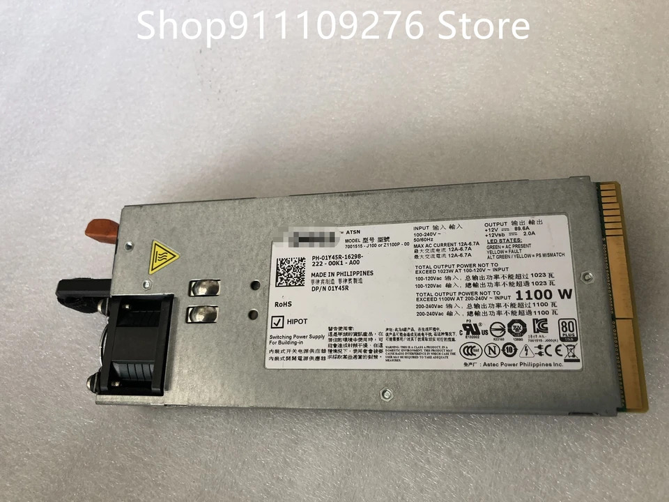 DELL T710 R810 R815 R510 R910 전원공급장치 L1100A-S0 PS-2112-2D1-LF TCVRR 7001515-J100 또는 Z1100P-00 3 MJJ