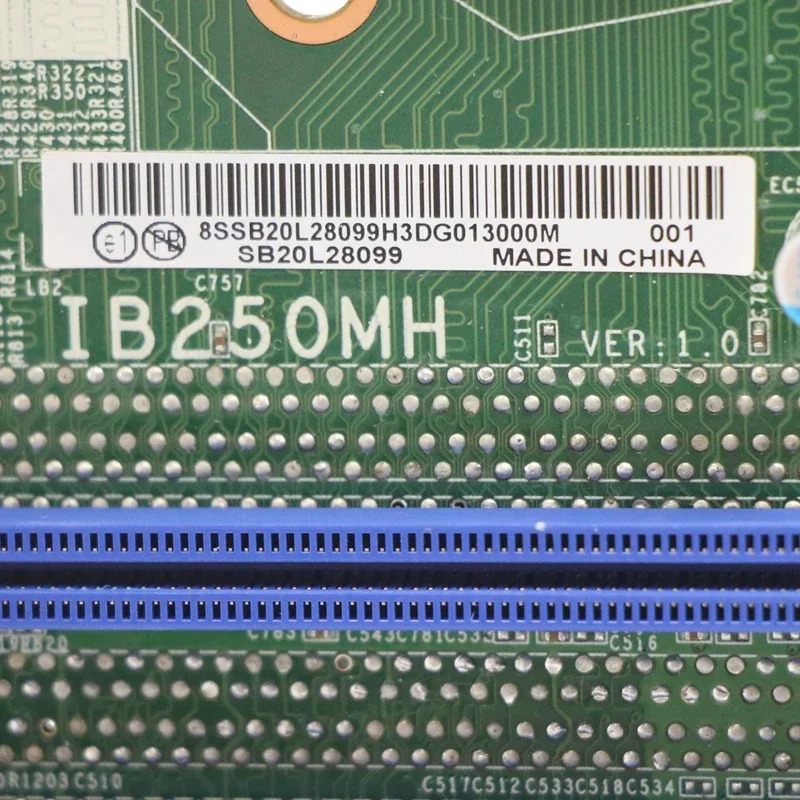 Lenovo호환 V520S-08IKL V520-15IKL 데스크탑 마더보드IB250MH 00XK254 LGA 1151 DDR4 B250 메인보드 완전 작동 리퍼