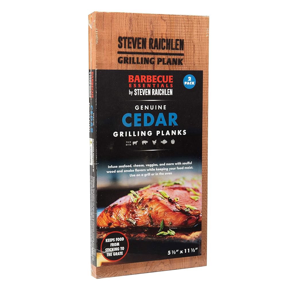 카메라맨 스티븐 라이클렌 시더 그릴 플랭크 5.5 x 11.5 (2pk) 보드 - 완벽한 우드 바비큐 액세서리, 연기가 섞인 고기, 생선, 채소 만들기 - 상세 이미지 3