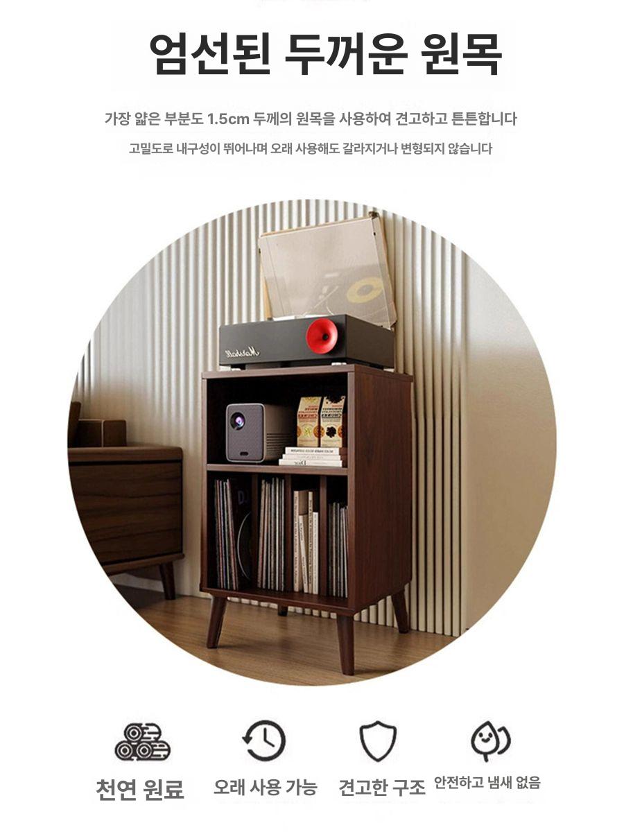 원목 보관함 캐비닛 정리함 인테리어 거실 수납함 선반 진열장 서랍 레트로 도어 - 상세 이미지 4