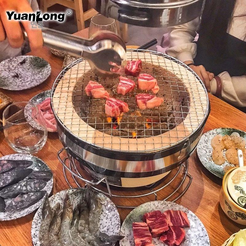 일본식 야끼니꾸화로 세트 스토브 캠핑 석쇠 불멍 그릴 꼬치구이 화덕 숯불화로 와규 - 상세 이미지 3