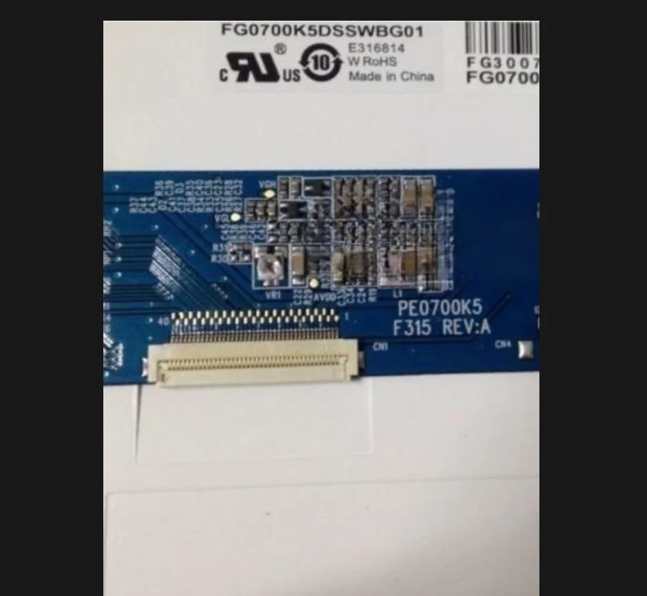 LCD 디스플레이 스크린 패널 FG0700K5DSSWBG01 PE0700K5 F315 T-517000016401 7 인치