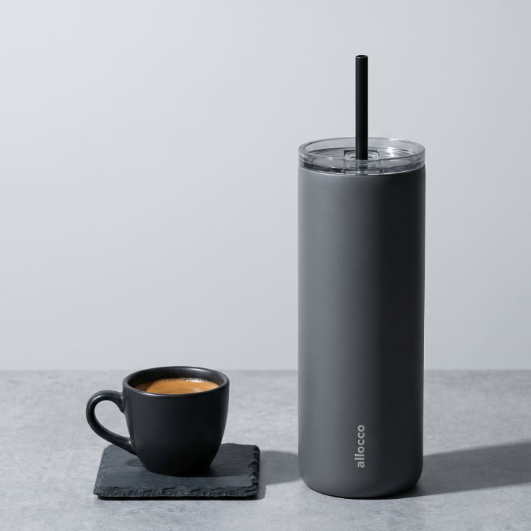 도자기 텀블러 차량용 텀블러 세라믹 텀블러 빨대 텀블러 알로꼬 600ml