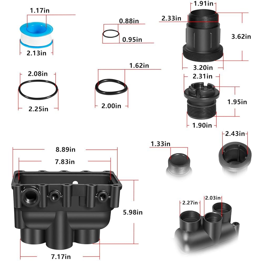 마스터템프 175, 200, 250, 300, 400 및 Sta-Rite Max-e-Therm SR200, SR333, SR400용 풀 히터 매니폴드 교체 부품 키트 장착, 777 - 상세 이미지 2