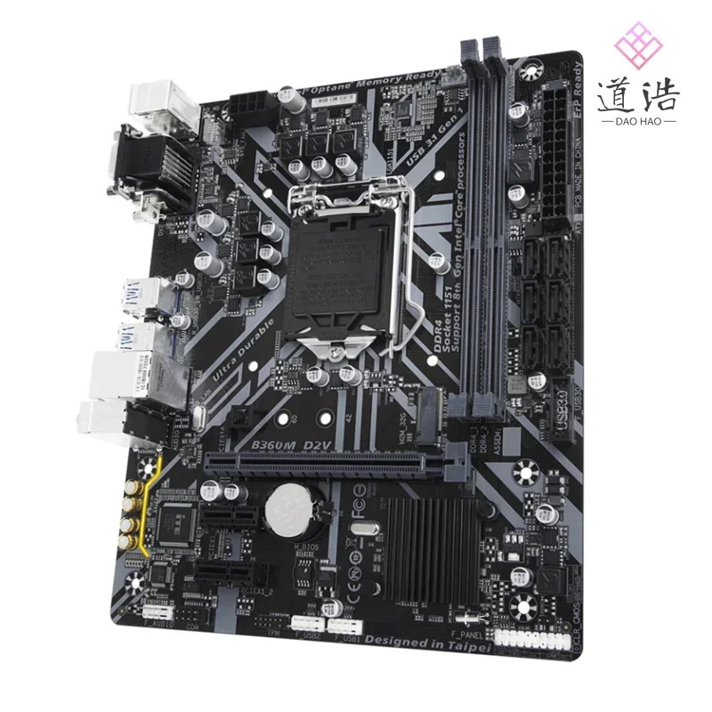 B360M D2V 마더보드32GB LGA 1151 DDR4 마이크로 B360 메인보드 완전 작동 리퍼
