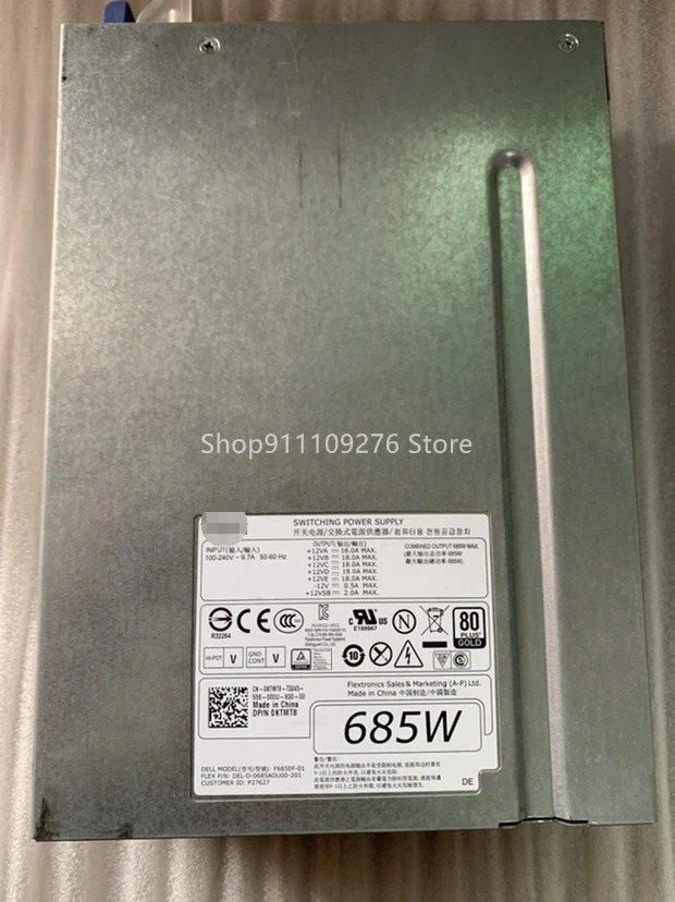 DELL T5810 T7910 오리지널 리퍼 PSU 워크스테이션 전원공급장치 F685EF-01