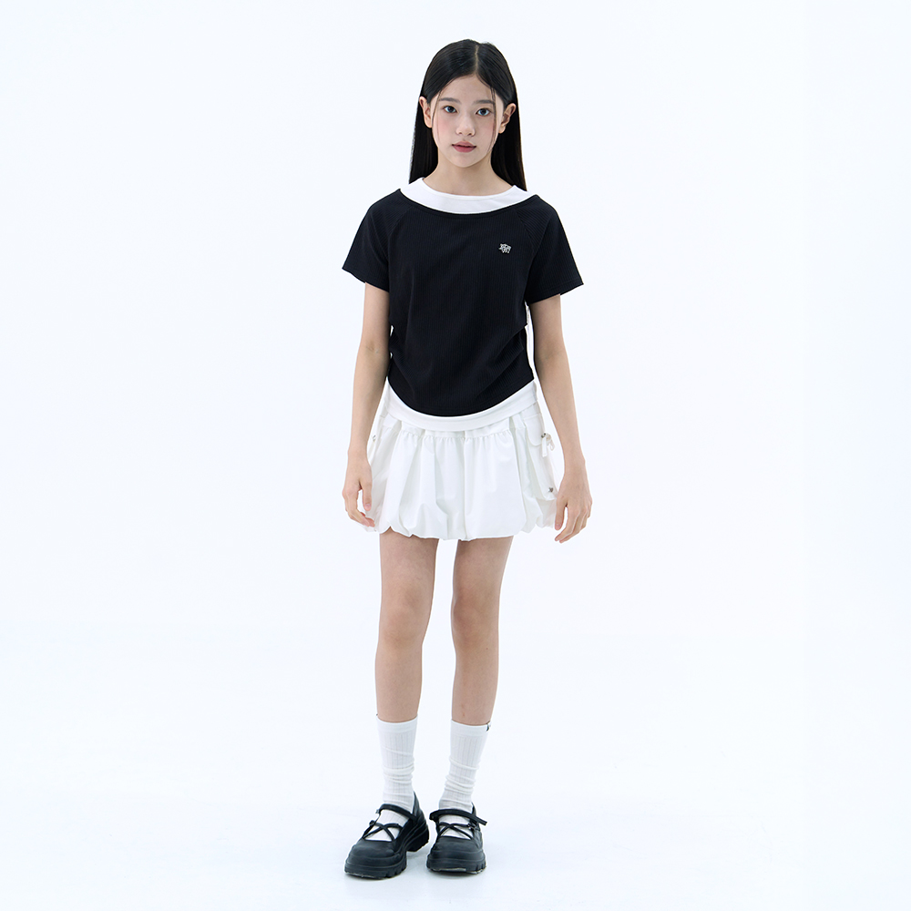 더데이걸 힙해 레이어드 반팔 티셔츠 TGRA26310 - 상품 이미지