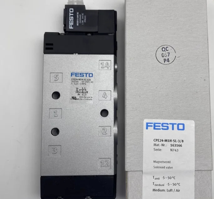 FESTO 오리지널 솔레노이드 밸브 163166-CPE24-M1H-5L-3/8 163167-CPE24-M1H-5J-3/8 신